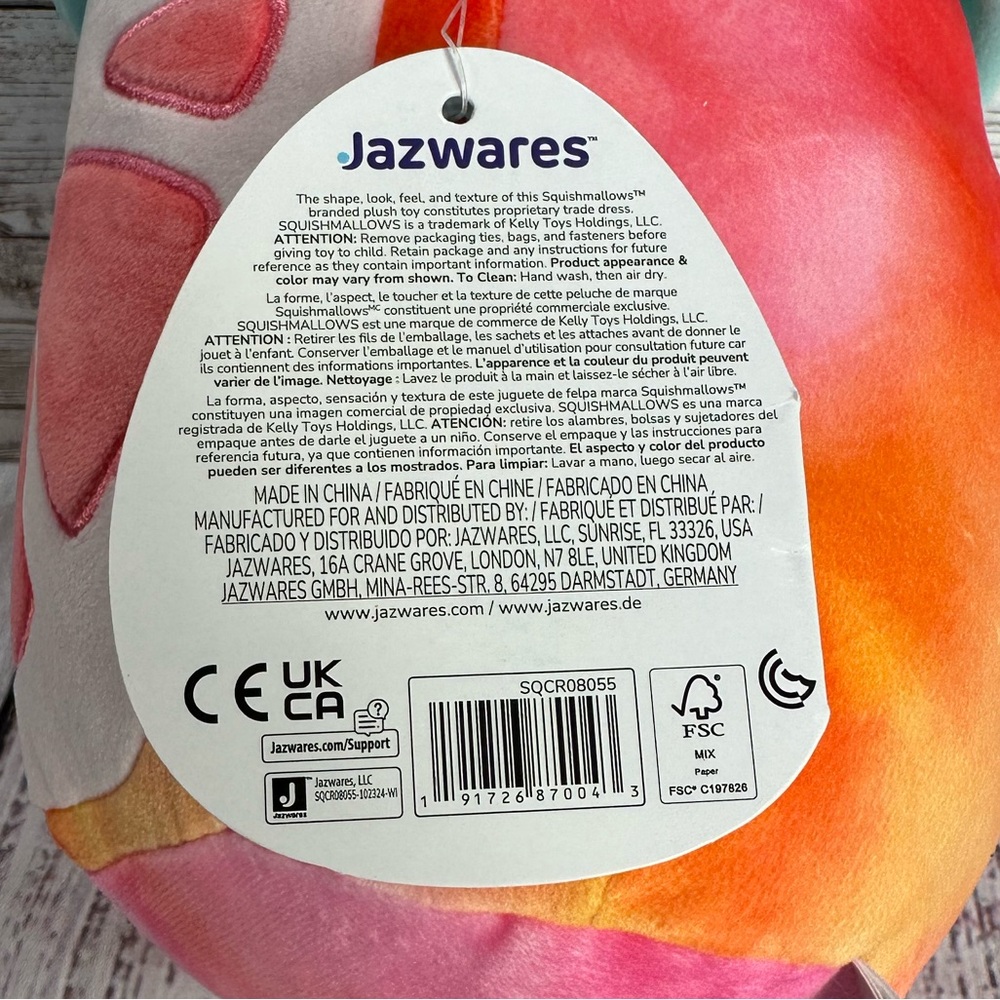3 for $21! Squishmallows Kaldette Grapefruit Scented 8” Plush with Tags - Picture 9 of 12
